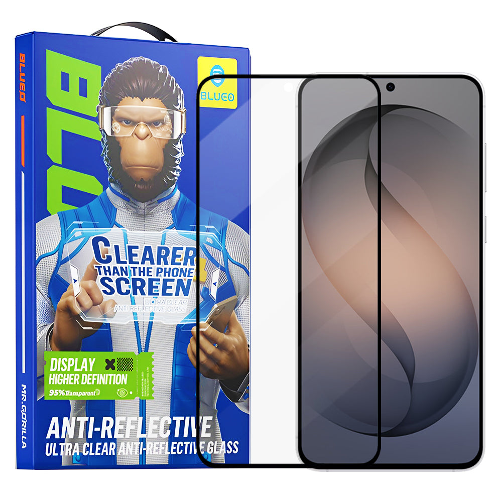 Folie de protectie Ecran Blueo Anti-Reflective HD pentru Samsung Galaxy S26 S942, Sticla Securizata, Full Glue, Neagra