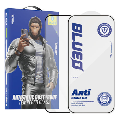 Folie de protectie Ecran Blueo Anti-Static HD pentru Apple iPhone 11 / XR, Sticla Securizata, Full Glue, Neagra