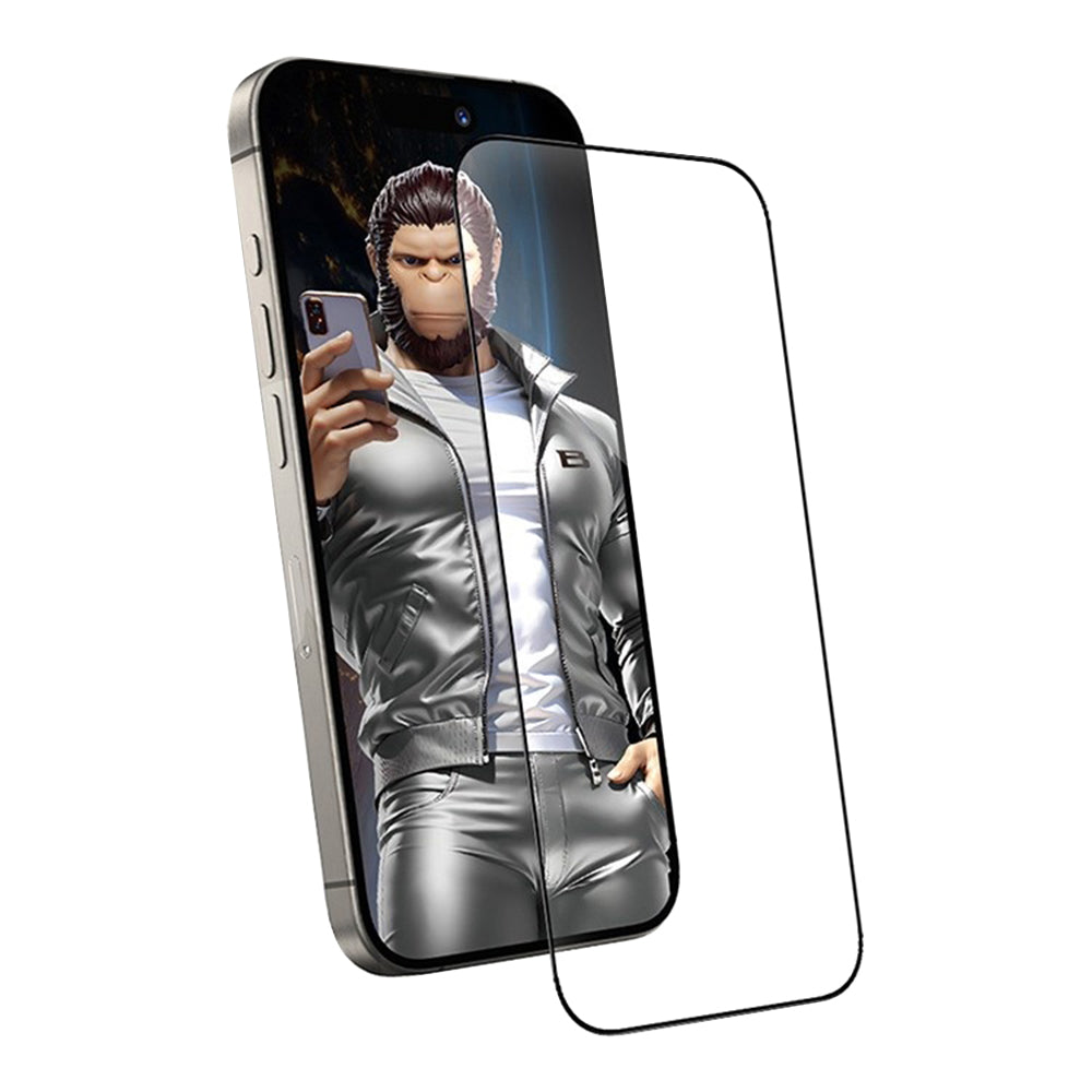 Folie de protectie Ecran Blueo Anti-Static HD pentru Apple iPhone 12 / 12 Pro, Sticla Securizata, Full Glue, Neagra