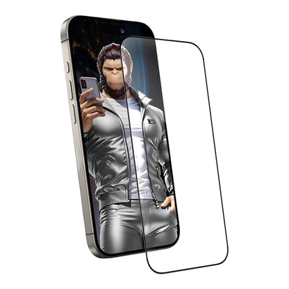 Folie de protectie Ecran Blueo Anti-Static HD pentru Apple iPhone 18 Pro Max / 17 Pro Max / 16 Pro Max, Sticla Securizata, Full Glue, Neagra