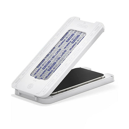 Folie de protectie Ecran Blueo Crystal Anti-Scratch Applicator pentru Apple iPhone 16 Pro Max, Sticla Securizata, Full Glue, Neagra