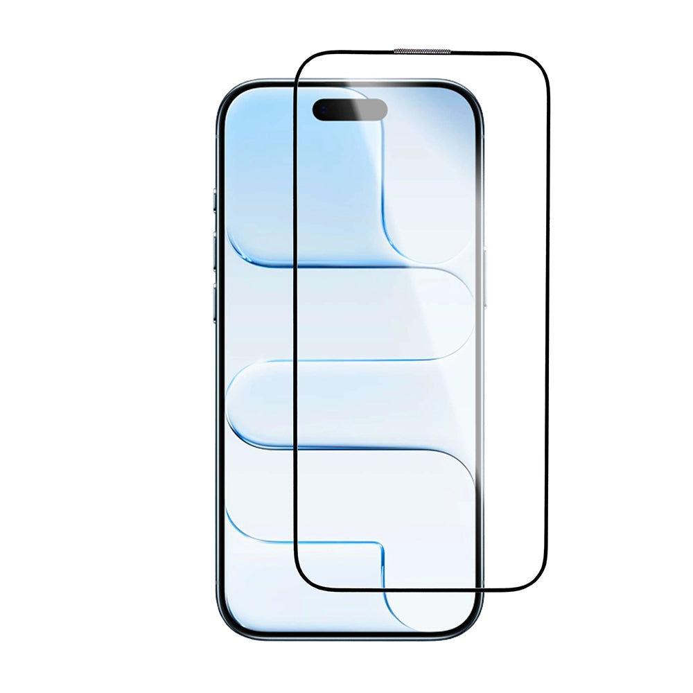 Folie de protectie Ecran Blueo Crystal Anti-Scratch Applicator pentru Apple iPhone 17 Air, Sticla Securizata, Full Glue, Neagra