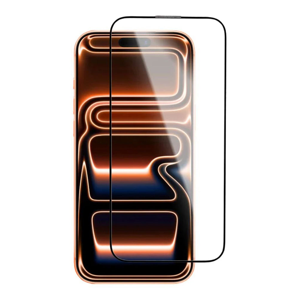 Folie de protectie Ecran Blueo Crystal Anti-Scratch Applicator pentru Apple iPhone 17 Pro / 17 / 16 Pro, Sticla Securizata, Full Glue, Neagra