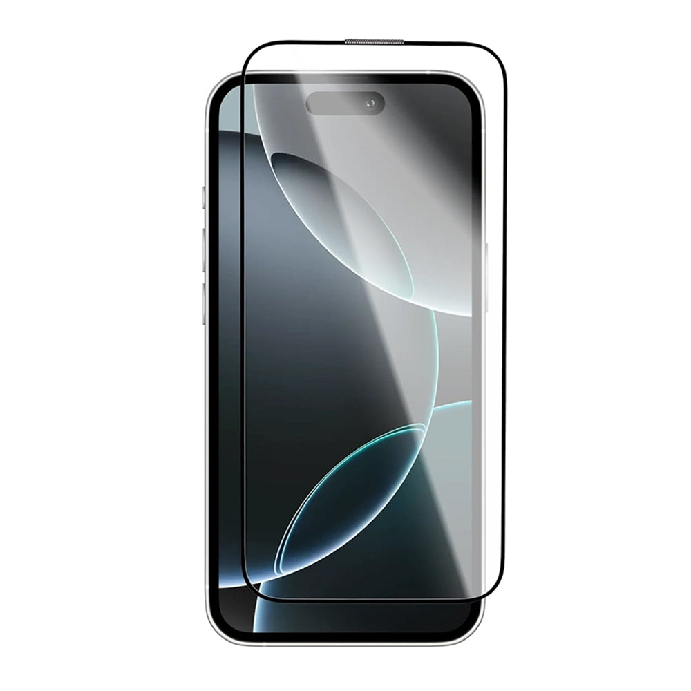 Folie de protectie Ecran Blueo Crystal Anti-Scratch pentru Apple iPhone 16 Plus / 15 Plus, Sticla Securizata, Full Glue, Neagra