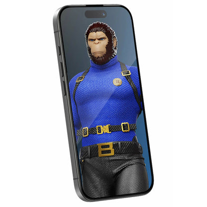 Folie de protectie Ecran Blueo Crystal Anti-Scratch pentru Apple iPhone 16 Plus / 15 Plus, Sticla Securizata, Full Glue, Neagra