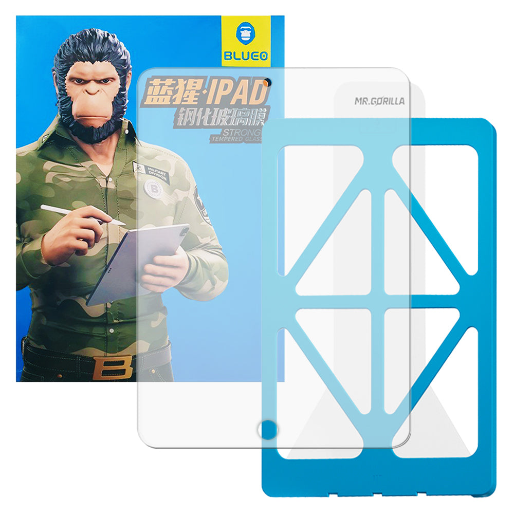 Folie de protectie Ecran Blueo HD Applicator Pro pentru Apple iPad 10.2 (2021) / 10.2 (2020) / 10.2 (2019), Sticla Securizata, Full Glue