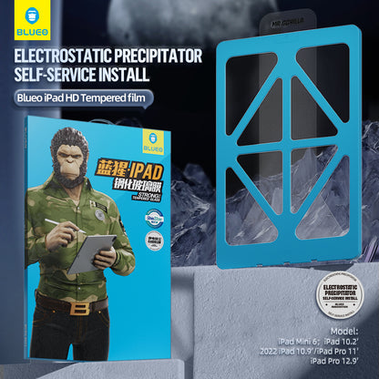 Folie de protectie Ecran Blueo HD Applicator Pro pentru Apple iPad mini (2024) / mini (2021), Sticla Securizata, Full Glue