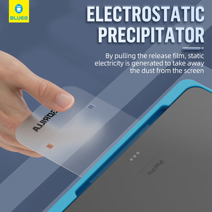 Folie de protectie Ecran Blueo HD Applicator Pro pentru Apple iPad Pro 12.9 (2022) / Pro 12.9 (2021) / Pro 12.9 (2020), Sticla Securizata, Full Glue