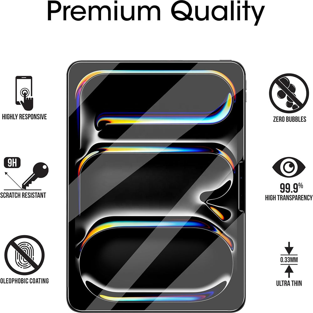 Folie de protectie Ecran Blueo HD pentru Apple iPad (2025) / (2022), Sticla Securizata, Full Glue