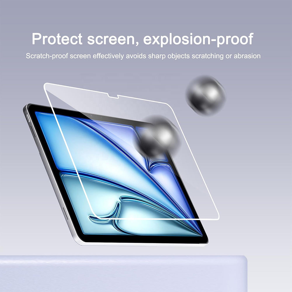 Folie de protectie Ecran Blueo HD pentru Apple iPad 9.7 (2017), Sticla Securizata, Full Glue