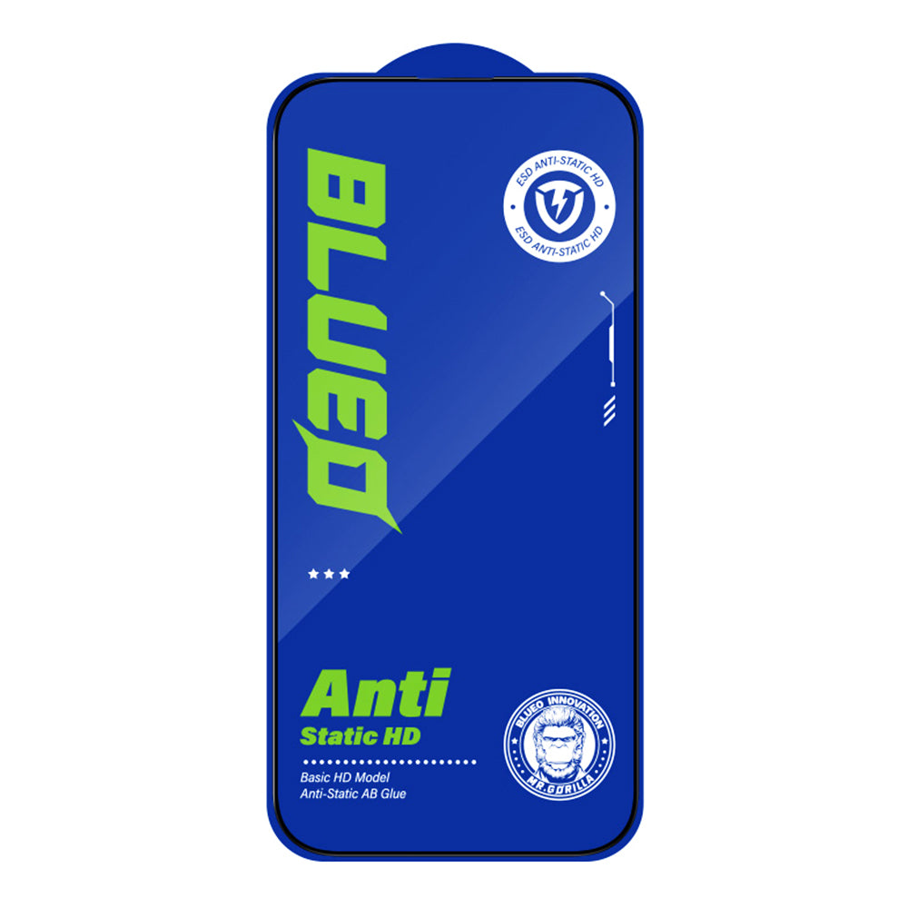 Folie de protectie Ecran Blueo Silk HD pentru Apple iPhone 16 / 15, Sticla Securizata, Full Glue, Set 5 bucati, 2.5D, Neagra