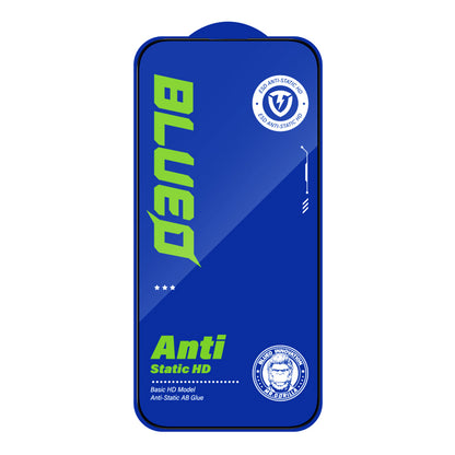 Folie de protectie Ecran Blueo Silk HD pentru Apple iPhone 16 / 15, Sticla Securizata, Full Glue, Set 5 bucati, 2.5D, Neagra
