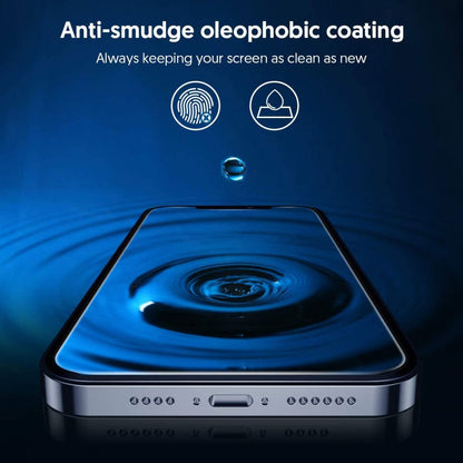 Folie de protectie Ecran Blueo Silk HD pentru Apple iPhone 16 / 15, Sticla Securizata, Full Glue, Set 5 bucati, 2.5D, Neagra