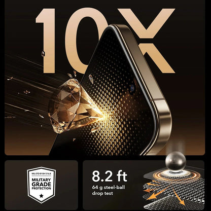 Folie de protectie Ecran ESR Corning UltraFit pentru Apple iPhone 17 Pro Max, Sticla Securizata, Full Glue, Set 3 bucati