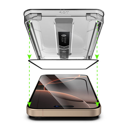 Folie de protectie Ecran Techsuit TitanGlass pentru Apple iPhone 17 Pro, Sticla Securizata, Full Glue, Neagra