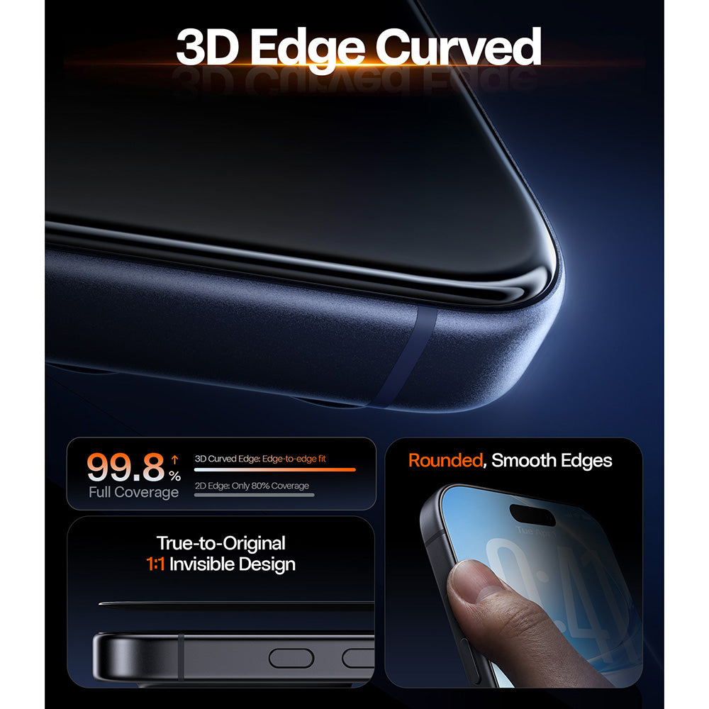 Folie de protectie Ecran Torras OrigArmor pentru Apple iPhone 18 Pro Max / 17 Pro Max, Sticla Securizata, Full Glue
