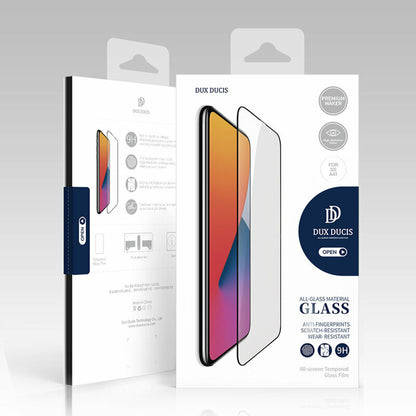 Folie de protectie Ecran DUX DUCIS pentru Apple iPhone 16 Pro Max, Sticla Securizata, Edge Glue, Neagra