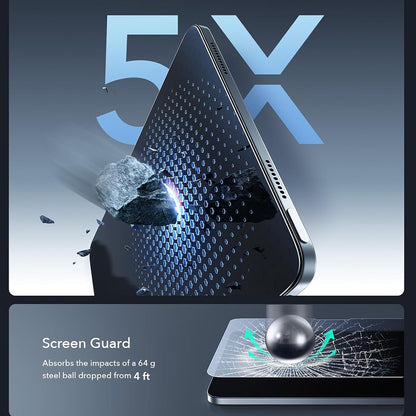 Folie de protectie Ecran ESR Armorite Paper Feel UltraFit pentru Apple iPad (2025) / (2022), Sticla Securizata, Full Glue, Set 2 bucati