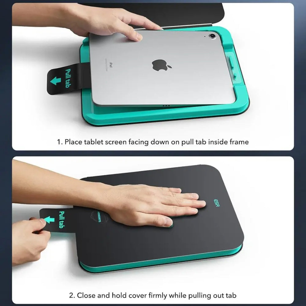 Folie de protectie Ecran ESR Armorite UltraFit pentru Apple iPad (2025) / (2022), Sticla Securizata, Full Glue, Set 2 bucati