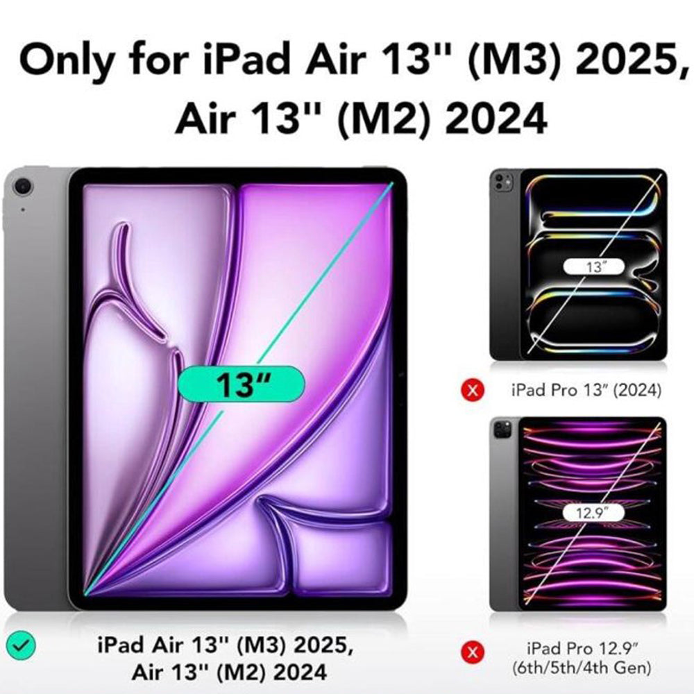 Folie de protectie Ecran ESR Armorite UltraFit pentru Apple iPad Air 13 (2026) / Pro 13 (2025), Sticla Securizata, Full Glue, Set 2 bucati