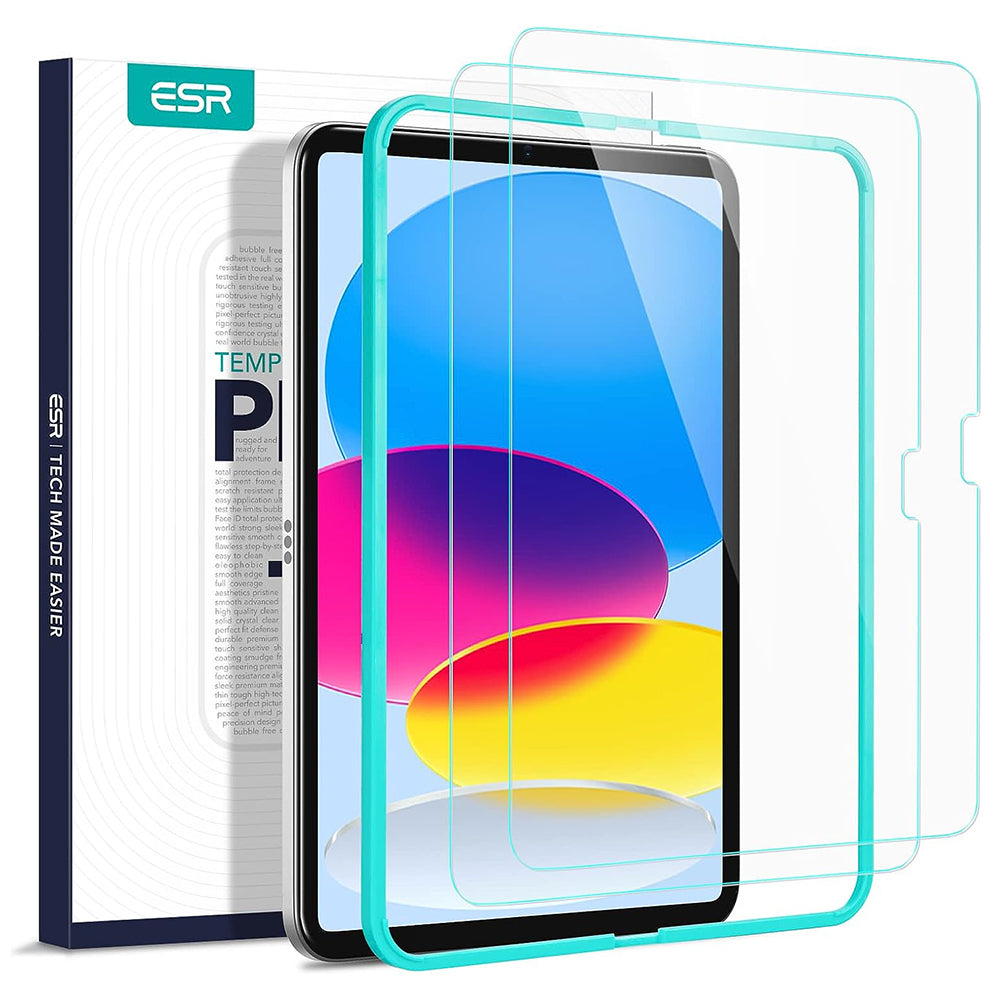Folie de protectie Ecran ESR pentru Apple iPad (2025) / (2022), Sticla Securizata, Full Glue, Set 2 bucati