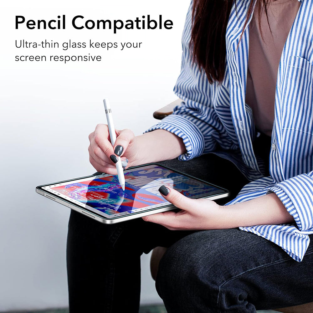 Folie de protectie Ecran ESR pentru Apple iPad (2025) / (2022), Sticla Securizata, Full Glue, Set 2 bucati