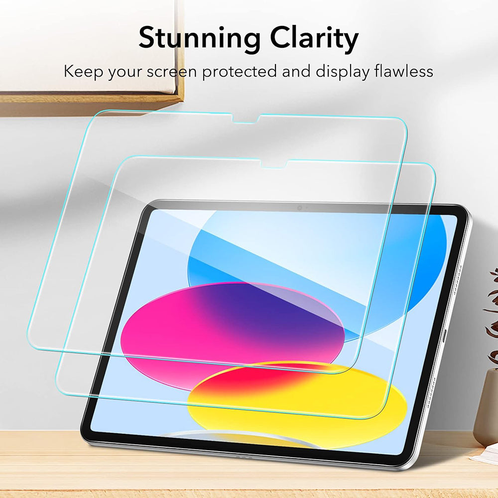 Folie de protectie Ecran ESR pentru Apple iPad (2025) / (2022), Sticla Securizata, Full Glue, Set 2 bucati