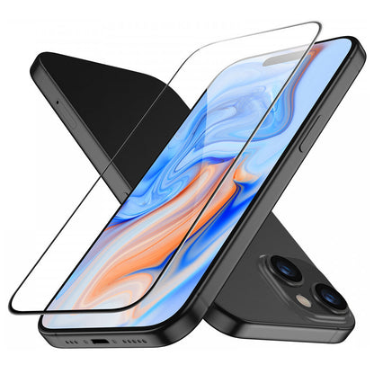 Folie de protectie Ecran ESR pentru Apple iPhone 15, Sticla Securizata, Full Glue, Neagra