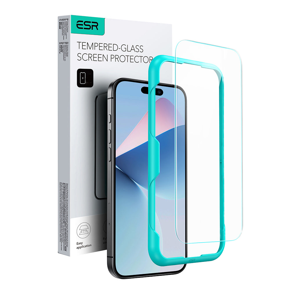 Folie de protectie Ecran ESR pentru Apple iPhone 16, Sticla Securizata, Full Glue