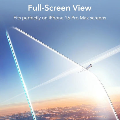 Folie de protectie Ecran ESR pentru Apple iPhone 17 Pro, Sticla Securizata, Full Glue, Set 3 bucati