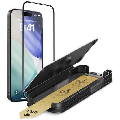Folie de protectie Ecran ESR UltraFit Armorite Pro pentru Apple iPhone 17 / 16 Pro, Sticla Securizata, Full Glue, Neagra
