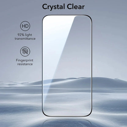 Folie de protectie Ecran ESR UltraFit pentru Apple iPhone 17 / 16 Pro, Sticla Securizata, Full Glue, Set 3 bucati