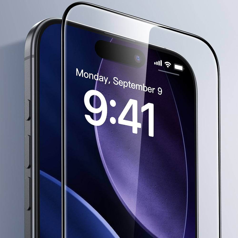 Folie de protectie Ecran ESR UltraFit pentru Apple iPhone 17 Pro Max, Sticla Securizata, Full Glue, Neagra