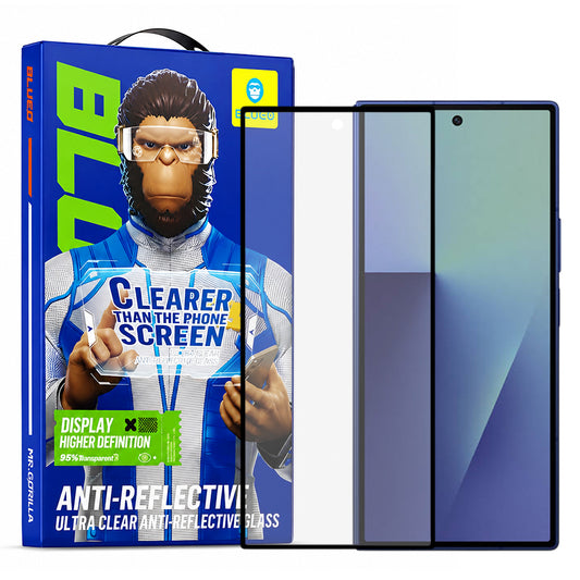 Folie de protectie Ecran Exterior Blueo Anti-Reflective HD pentru Samsung Galaxy Z Fold8 Ultra F976, Sticla Securizata, Full Glue, Neagra