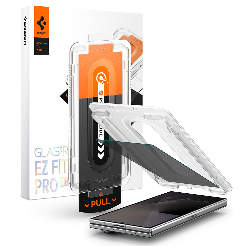 Folie de protectie Ecran Exterior Privacy Spigen GlastR EZ FIT Pro HD pentru Samsung Galaxy Z Fold8 Ultra F976, Sticla Securizata, Full Glue