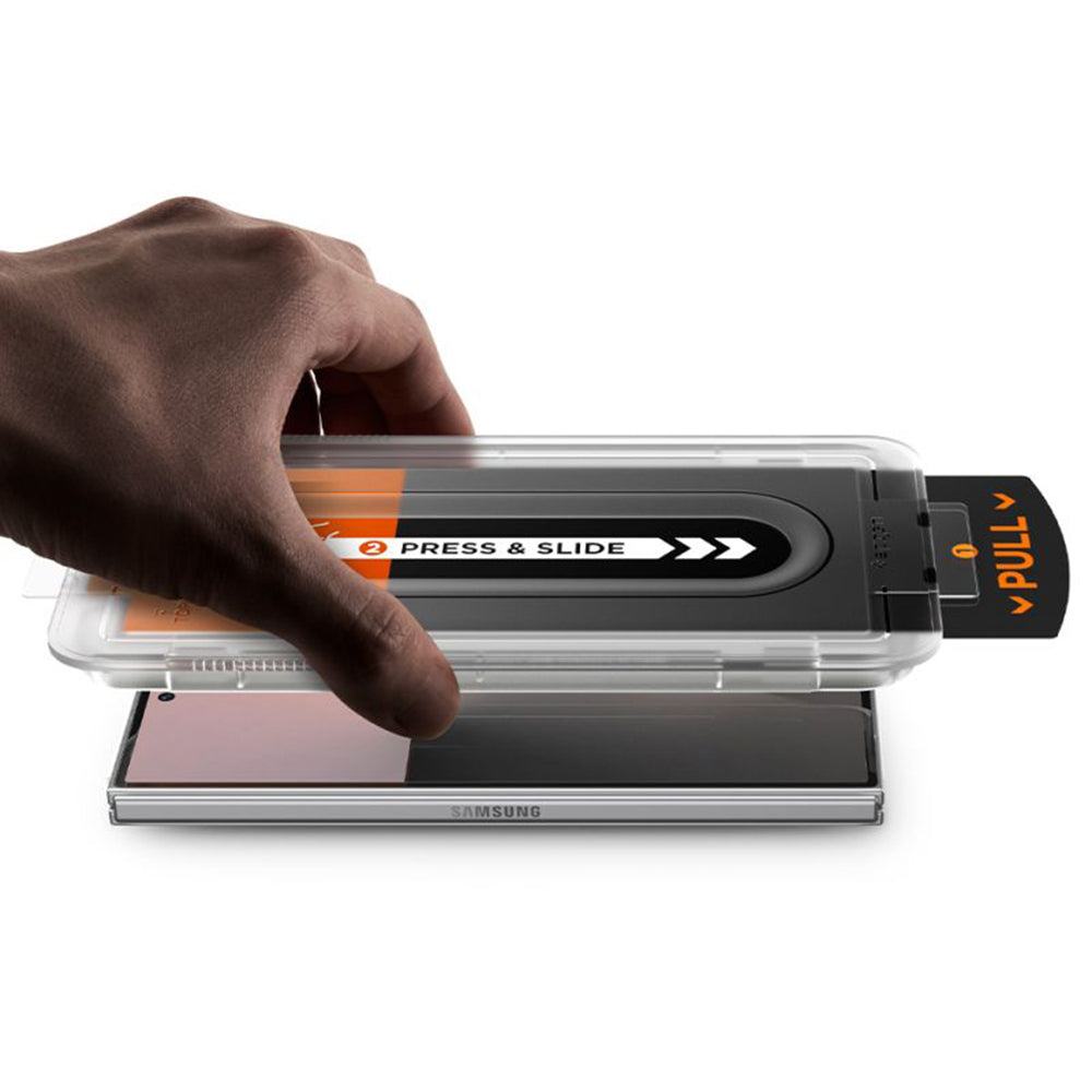 Folie de protectie Ecran Exterior Privacy Spigen GlastR EZ FIT Pro HD pentru Samsung Galaxy Z Fold8 Ultra F976, Sticla Securizata, Full Glue
