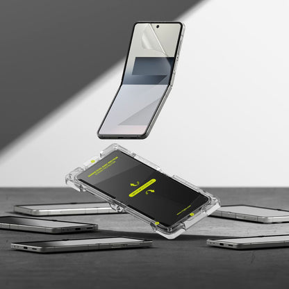 Folie de protectie Ecran Interior Ringke Dual Easy Pro pentru Samsung Galaxy Z Flip7 F766, Plastic, Set 2 bucati