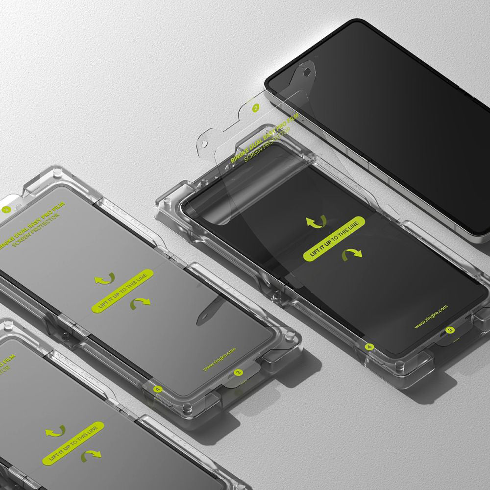 Folie de protectie Ecran Interior Ringke Dual Easy Pro pentru Samsung Galaxy Z Flip7 F766, Plastic, Set 2 bucati