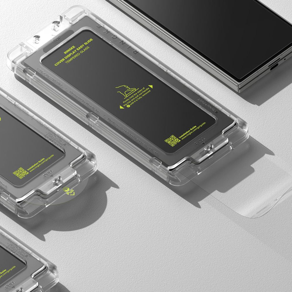 Folie de protectie Ecran Exterior Ringke Easy Slide pentru Samsung Galaxy Z Fold7 F966, Sticla Securizata, Full Glue, Set 2 bucati