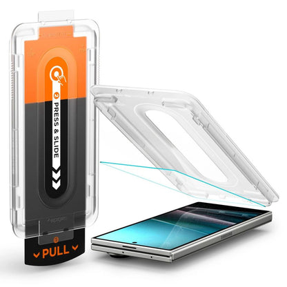 Folie de protectie Ecran Exterior Spigen GlastR EZ FIT Pro HD pentru Samsung Galaxy Z Fold7 F966, Sticla Securizata, Full Glue AGL09580