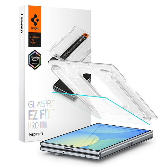 Folie de protectie Ecran Exterior Spigen GlastR EZ FIT Pro HD pentru Samsung Galaxy Z Fold8 F971, Sticla Securizata, Full Glue AGL11942