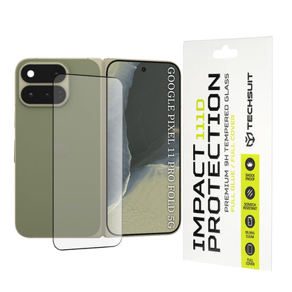 Folie de protectie Ecran Exterior Techsuit pentru Google Pixel 11 Pro Fold, Sticla Securizata, Full Glue, 111D, Neagra