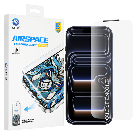 Folie de protectie Ecran Lito Airspace Border pentru Apple iPhone 18 Pro / 17 Pro, Sticla Securizata, Full Glue