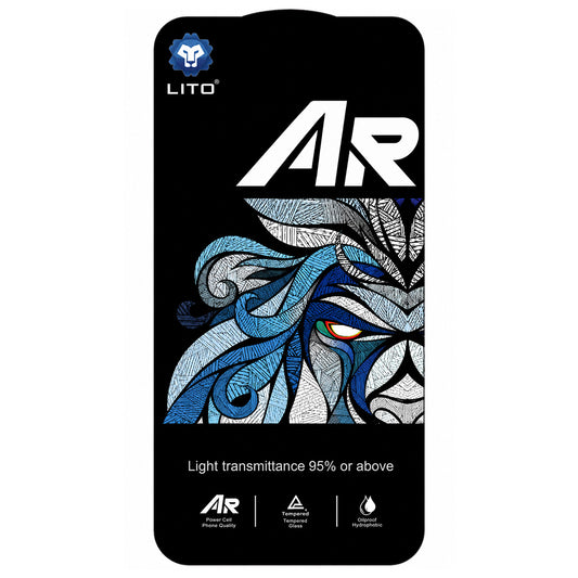 Folie de protectie Ecran Lito AR SE pentru Apple iPhone 18 Pro Max / 17 Pro Max, Sticla Securizata, Full Glue, Neagra