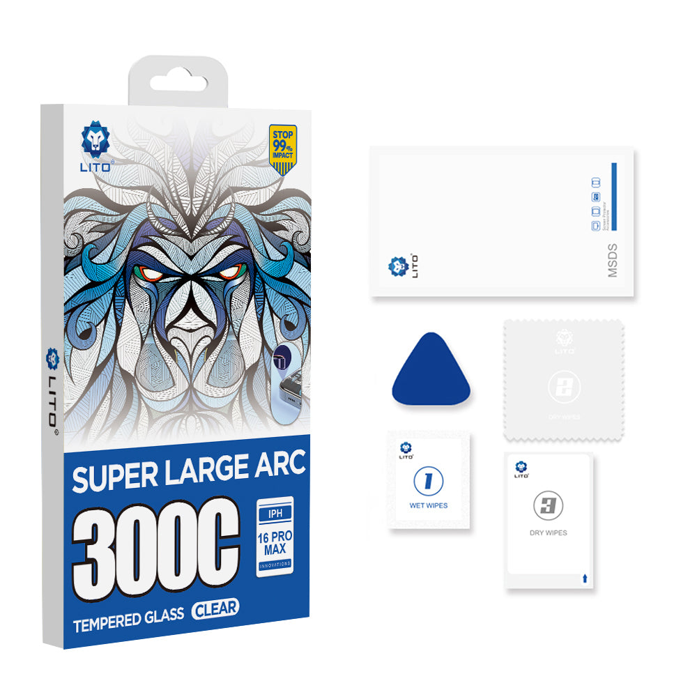 Folie de protectie Ecran Lito D+ Max 300C pentru Apple iPhone 15 Pro Max, Sticla Securizata, Full Glue