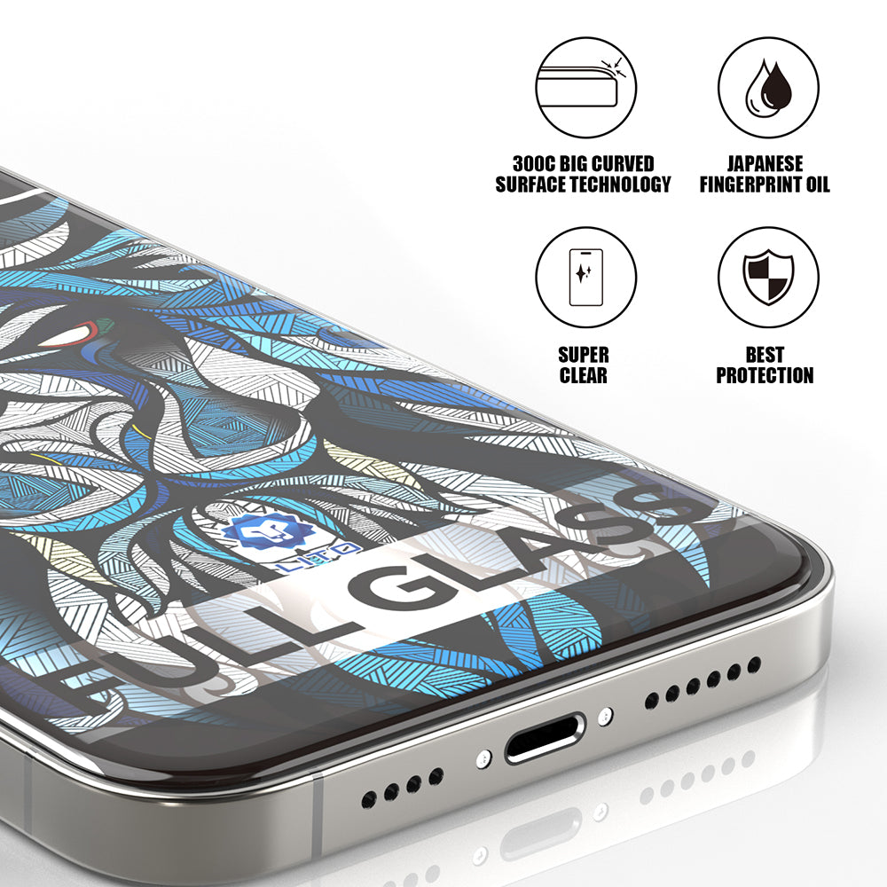 Folie de protectie Ecran Lito D+ Max 300C pentru Apple iPhone 16 Pro, Sticla Securizata, Full Glue