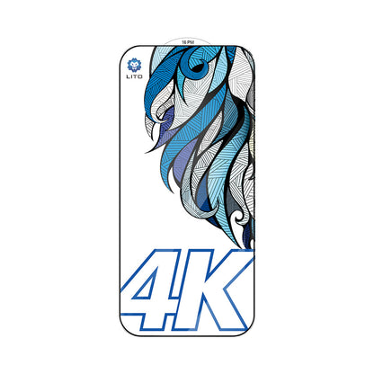 Folie de protectie Ecran Lito D+ Max 4K pentru Apple iPhone 17 / 16 Pro, Sticla Securizata, Full Glue, Neagra