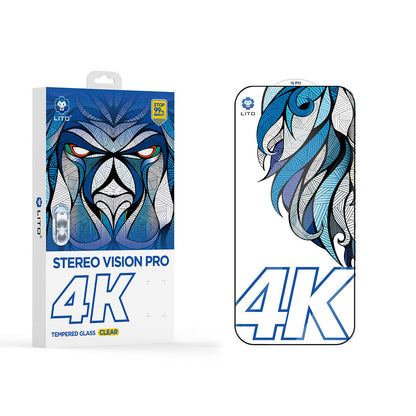 Folie de protectie Ecran Lito D+ Max 4K pentru Apple iPhone 17 / 16 Pro, Sticla Securizata, Full Glue, Neagra