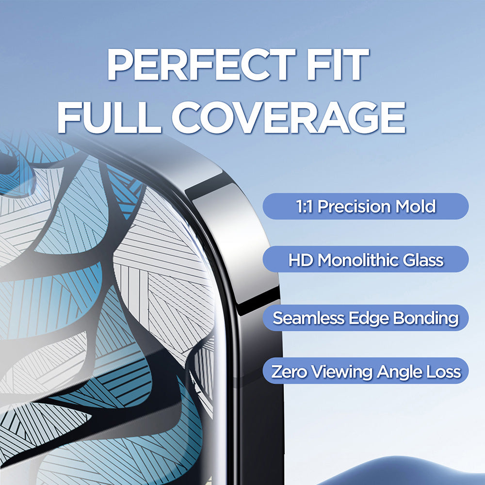 Folie de protectie Ecran Lito D+ Max 4K pentru Apple iPhone 17 Pro Max, Sticla Securizata, Full Glue, Neagra