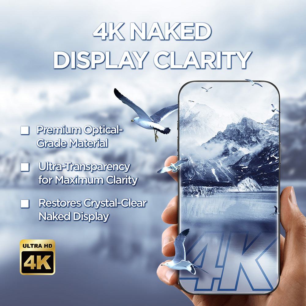 Folie de protectie Ecran Lito D+ Max 4K pentru Apple iPhone 17 Pro Max, Sticla Securizata, Full Glue, Neagra